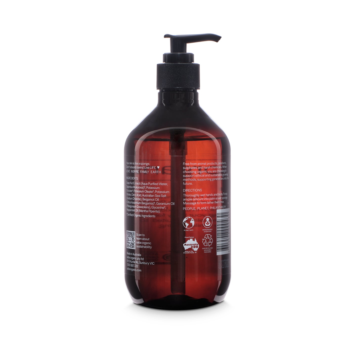 Body Wash - Bergamot, Geranium & Peppermint