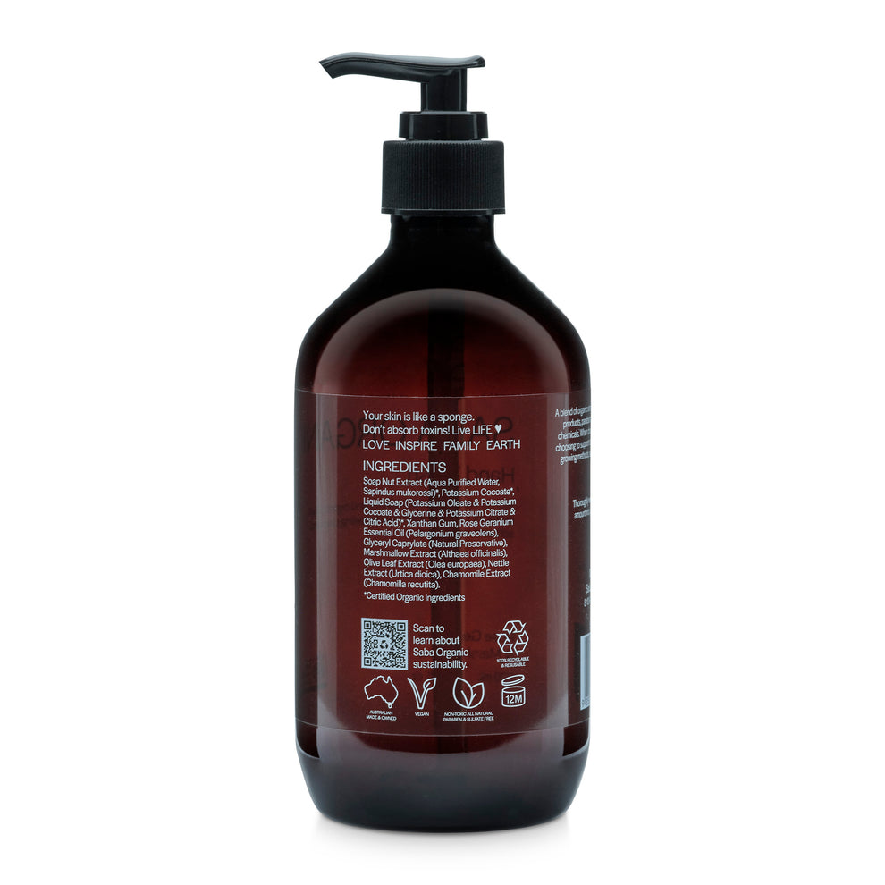 Hand Wash - Rose Geranium & Marshmallow – Saba Organics